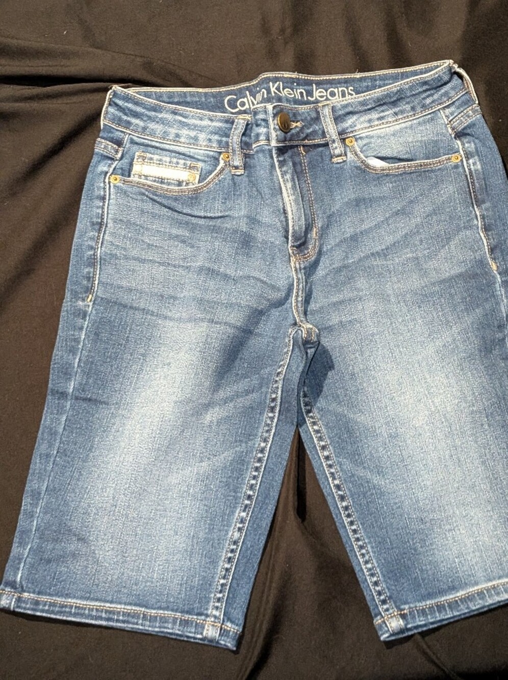 Calvin Klein Jeans Light Blue Denim Knee-Length Shorts